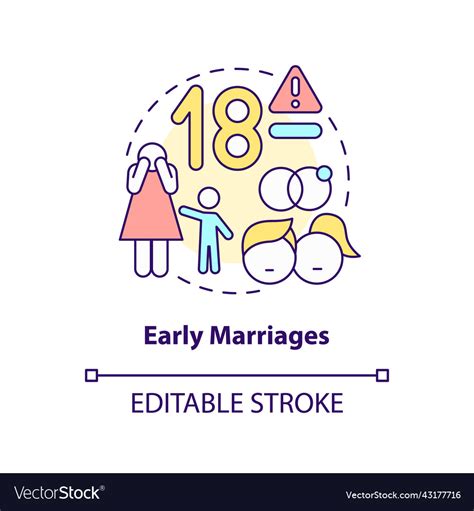 Early Marriages Concept Icon Royalty Free Vector Image