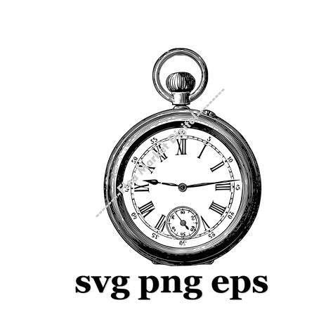 Vintage Pocket Watch Svg Png Eps Clipart Etsy