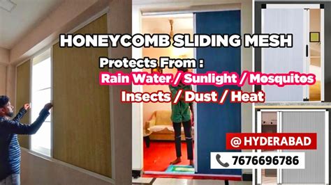 Honeycomb Sliding For Balcony To Stop Rain Water Sunlight Mosquitos