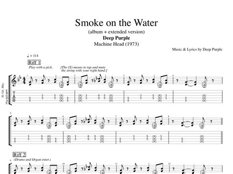 Smoke On The Water · Deep Purple Guitars Bass Vocals Tabs Sheet Music Chords