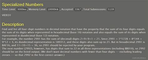 NOJ ACM ICPC Specialized number specialized number noj CSDN博客