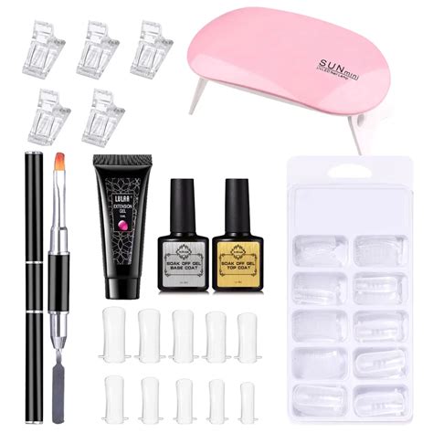 LULAA Conjunto De Manicure Para Kit Poly Gel Pontas De Extens O UV LED