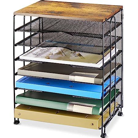 Amazon ThreeHio 7 Tier File Organizer Beside Desk Rolling File