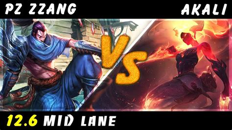 Pz Zzang Yasuo Vs Akali MID Patch 12 6 Yasuo Gameplay YouTube