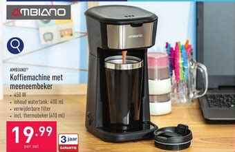 AMBIANO Koffiemachine Met Meeneembeker Promotie Bij ALDI