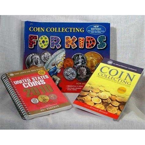 Kid's Coin Collecting Kit, includes Coin Album and 2 reference books ...