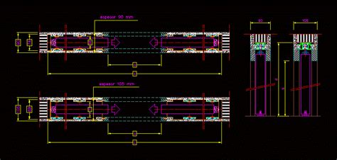 Puerta Corrediza En Autocad Librer A Cad