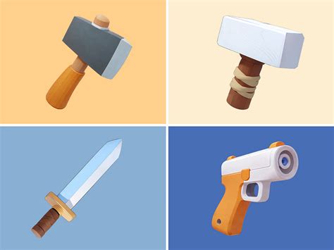 Weapons Icon Cartoon Illustration by Mario Xiao on Dribbble