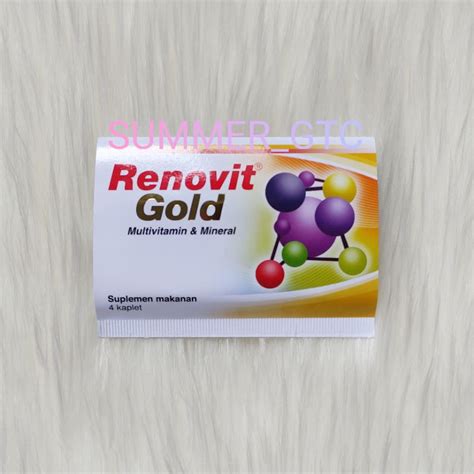 Jual Renovit Gold Strip Tablet Multivitamin Mineral Isi Tablet