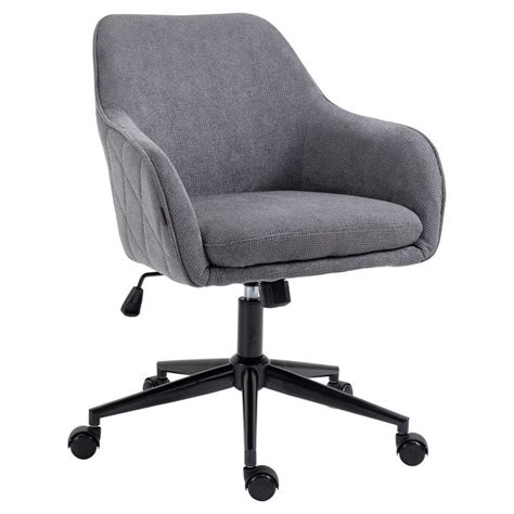 Teddy Knitted Fabric Office Chair Dark Grey