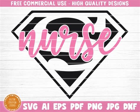 Super Nurse Svg File Super Nurse Clipart Super Nurse Etsy España