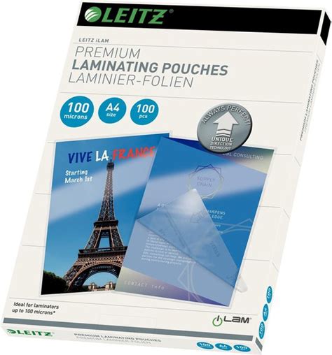 Pochettes De Plastification Leitz ILAM UDT A4 100 Microns 100