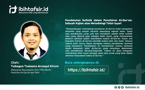 Pendekatan Sufistik Dalam Penafsiran Al Qur An Sebuah Kajian Atas