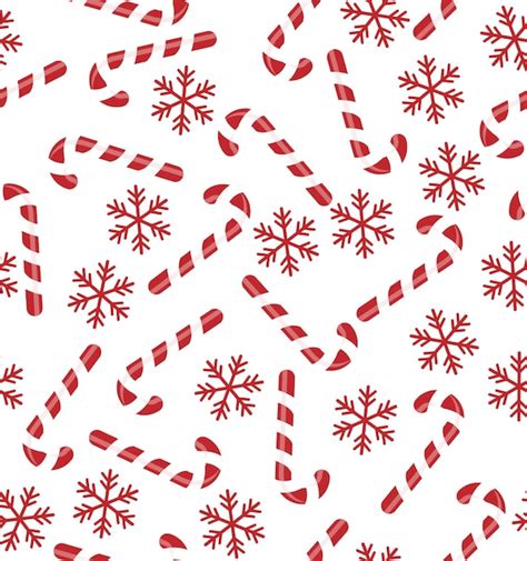 Premium Vector Christmas Seamless Pattern With Candy Canes