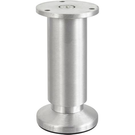 Pied meuble cylindrique CIME réglable aluminium brossé gris Leroy Merlin