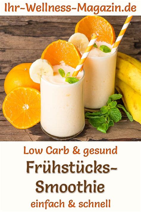 Fr Hst Cks Smoothie Mit Orangen Und Bananen Gesundes Low Carb Rezept