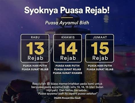 SYOKNYA PUASA REJAB!