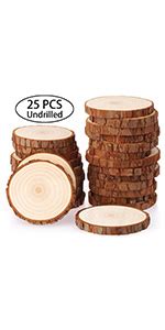 Amazon Fuyit Unfinished Wood Slices With No Hole Pcs