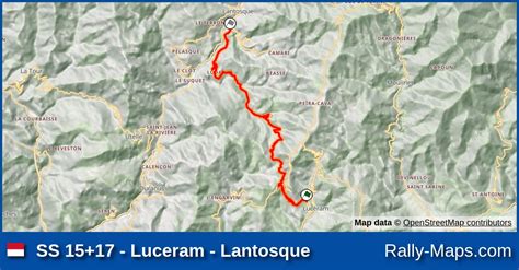 SS 15 17 Luceram Lantosque Stage Map Rallye Monte Carlo 2023 WRC