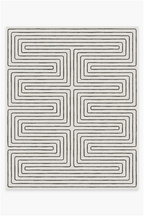 Jonathan Adler Labyrinth Black Ivory Rug Machine Washable Rugs By