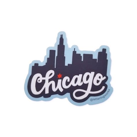 Chicago Sticker Set Chicago Skyline Chicago Chicago Logo