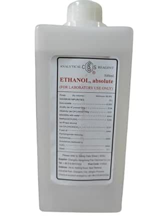 Ethanol Absolute AR 500ml Pack Of 20 CAS 64 17 5 Amazon In