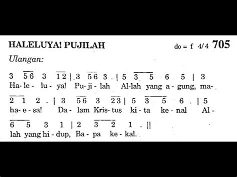 HALELUYA PUJILAH Puji Syukur No 705 Lagu Rohani Katolik Lagu