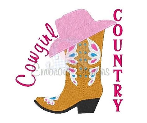 Cowgirl Country Machine Embroidery Design 082514 Western