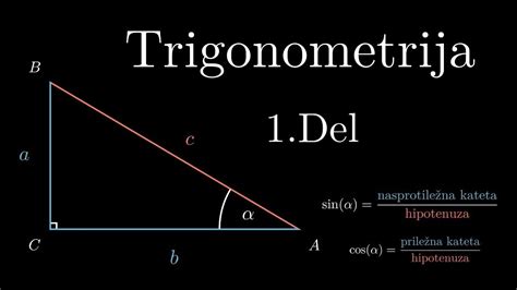 Trigonometrija Kotne Funkcije Za Srednjo Olo Del Kotne