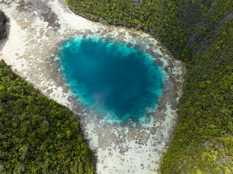 Free Stock Photo of Aerial View of a Blue Hole in the Water | Download ...