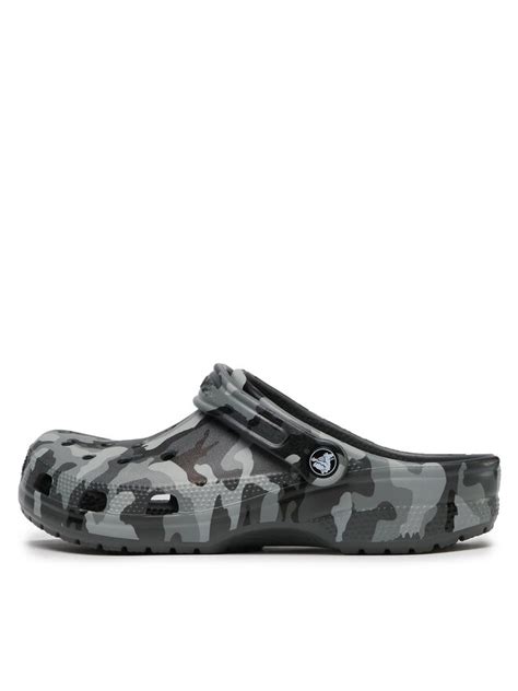 Klapki Crocs Classic Printed Camo Clog Szary Eobuwie Pl