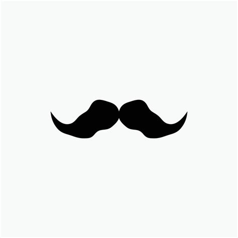 Moustache Hipster Movember Male Men Glyph Icon Vector Isolated