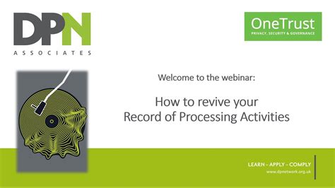 How To Revive Your Gdpr Records Of Processing Activity Ropa Youtube