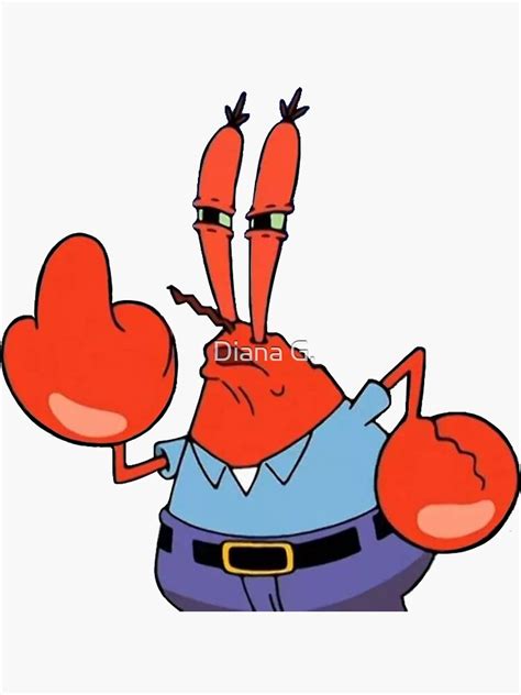 Mr Krabs Sticker For Sale By Dftbaf Redbubble