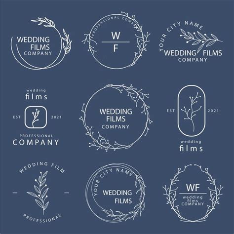 Premium Vector Wedding Logo Set Template