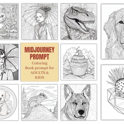 Create Coloring Pages With Midjourney Etsy