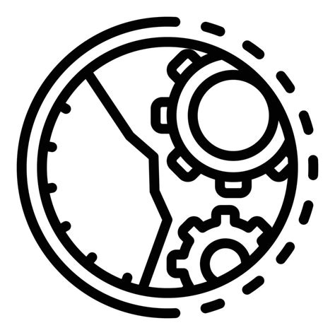 Fix Function Mechanical Watch Icon Outline Style 15676271 Vector Art