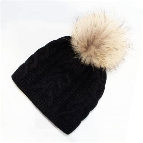 Steffner Cindy Pom Womens Ski Hat In Black