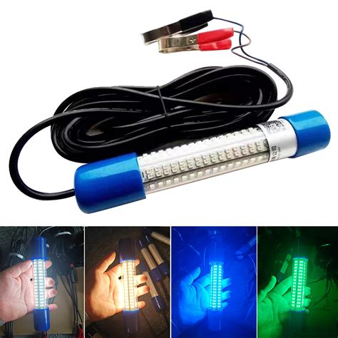 50W DC12 24V LED Underwater Fishing Lights Fish Lure Bait Finder Lamp