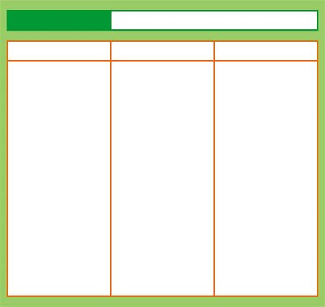 10 Best 3 Column Chart Printable Templates Template Printable Graphic Organizer Template