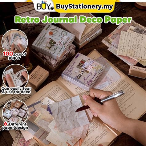 Pcs Vintage Retro Note Deco Paper Craft Scrapbook Journal Decoration