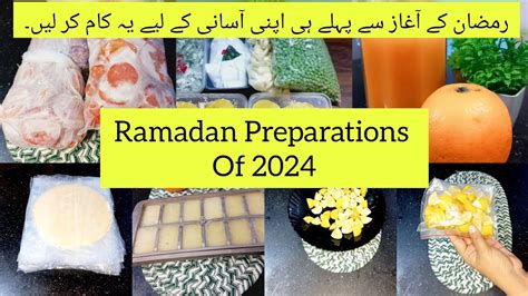 Ramadan Food Preparation Pre Ramadan Preparation Make And Freeze