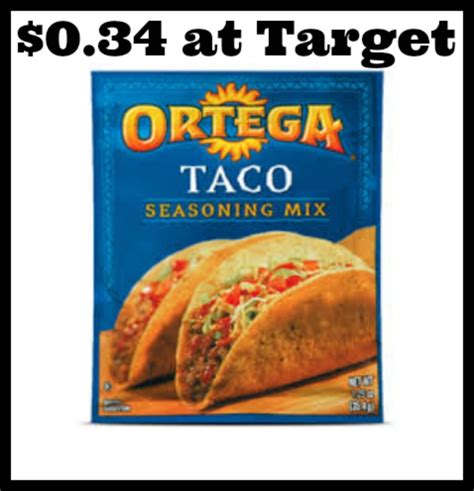 Target Ortega Taco Seasoning Only 034 Deal Mama