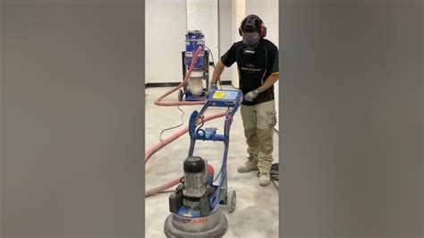 Professional Team Removing Glue Residue With A Concrete Grinder Youtube