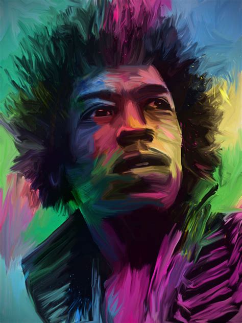 Jimi Hendrix Oil Painting At Paintingvalley Explore Collection Of