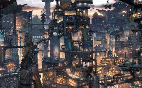 Anime City Scenery Wallpapers - Top Free Anime City Scenery Backgrounds ...