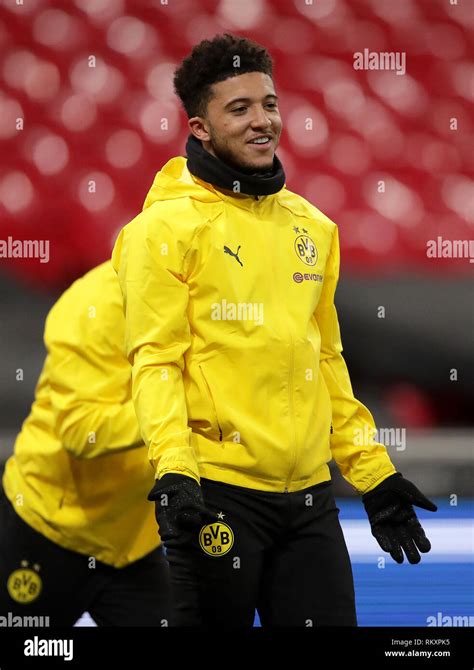 Borussia Dortmund's Jadon Sancho during a training session at Wembley ...