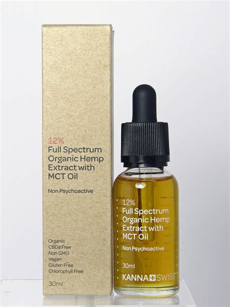 Full Spectrum Organic Hemp Extract With Mct Oil Von Kannaswiss