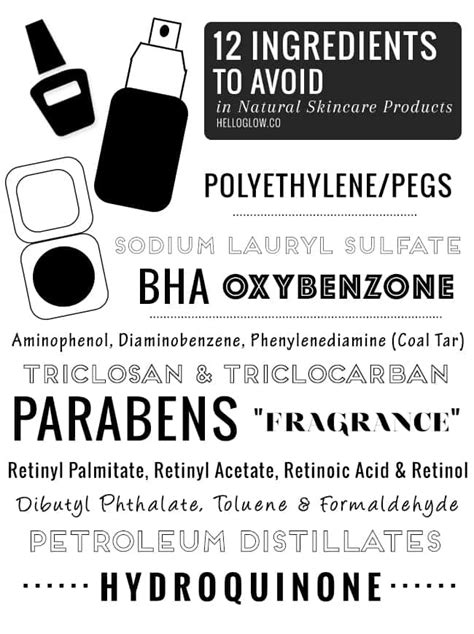 12 Ingredients to Avoid in Makeup and Skincare Products | HelloGlow.co