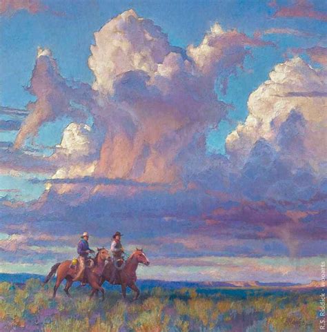 Painting By Artist R S Riddick Cowboy Artists Western Art Painting